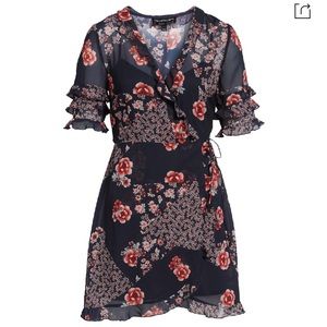 The Fifth Label East Floral Dress - Navy Patchwork